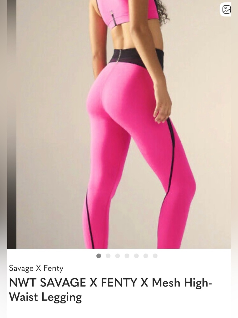 SAVAGE X FENTY PINK 2pc. Workout leggings & top size small NEW w tags!